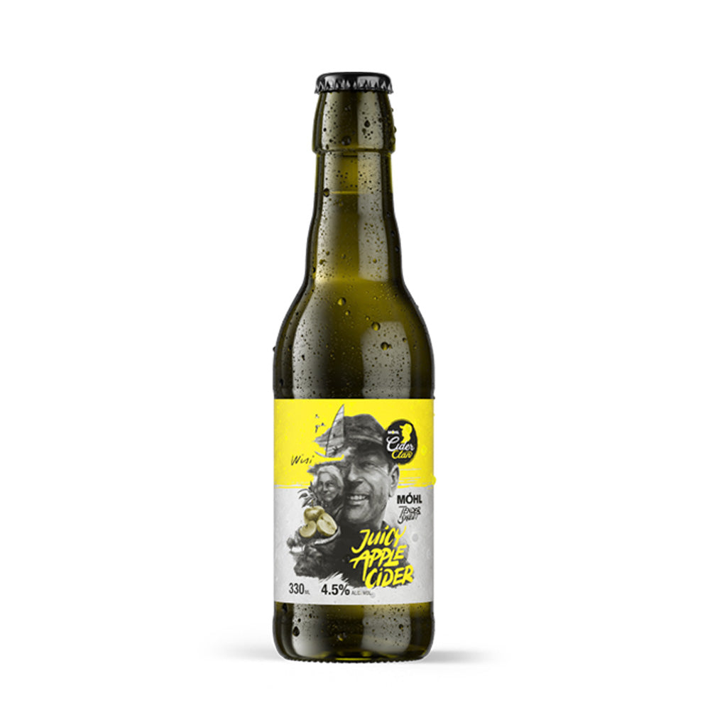 
                  
                    Laden Sie das Bild in den Galerie-Viewer, Möhl Juicy Apple Cider 33cl Einweg-Glasflasche oder Dose, 4,5 Vol. %
                  
                