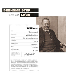 
                  
                    Laden Sie das Bild in den Galerie-Viewer, Brennmeister Möhl Williams Edelbrand 2019, 40%
                  
                